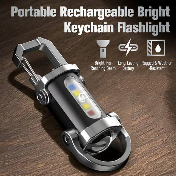 Mini Rechargeable Keychain Flashlight – Portable LED Pocket Light with USB Charging