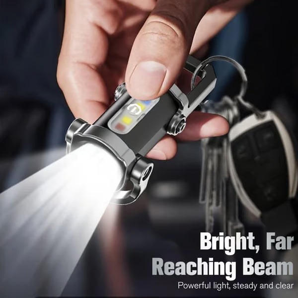 Mini Rechargeable Keychain Flashlight – Portable LED Pocket Light with USB Charging