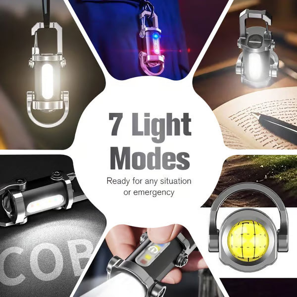 Mini Rechargeable Keychain Flashlight – Portable LED Pocket Light with USB Charging