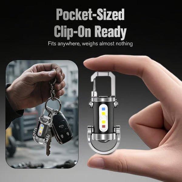 Mini Rechargeable Keychain Flashlight – Portable LED Pocket Light with USB Charging