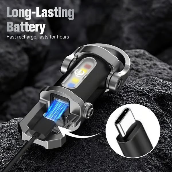 Mini Rechargeable Keychain Flashlight – Portable LED Pocket Light with USB Charging